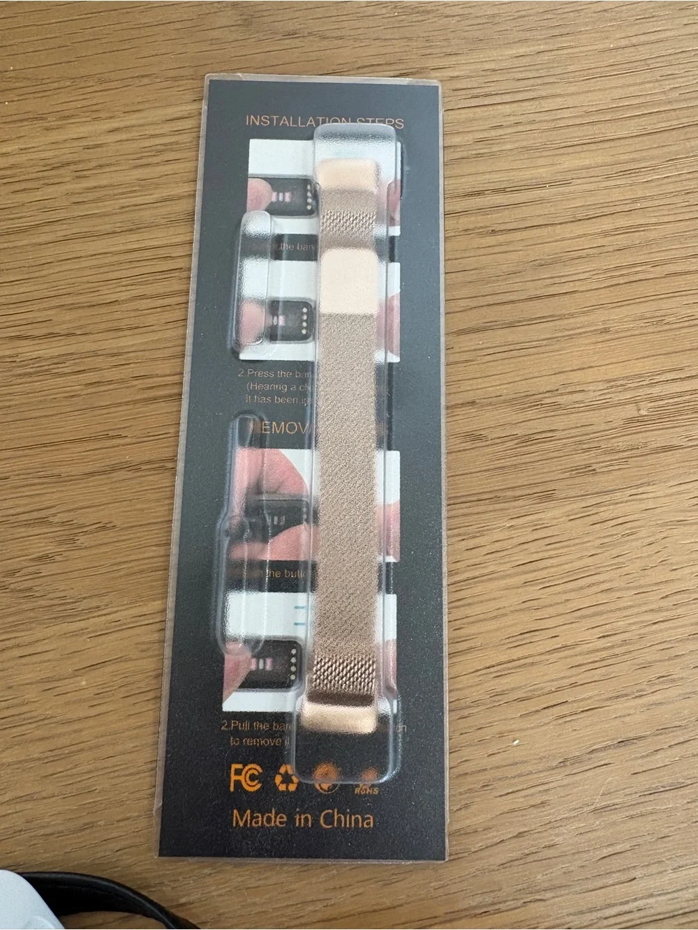 Rose Gold Mesh Milanese Loop Watch Band for Fitbit luxe
